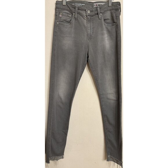 AG Adriano Goldschmied Farrah Ankle High Rise Jeans Size 27 (10 Y Grey Shadow ) - Picture 4 of 9